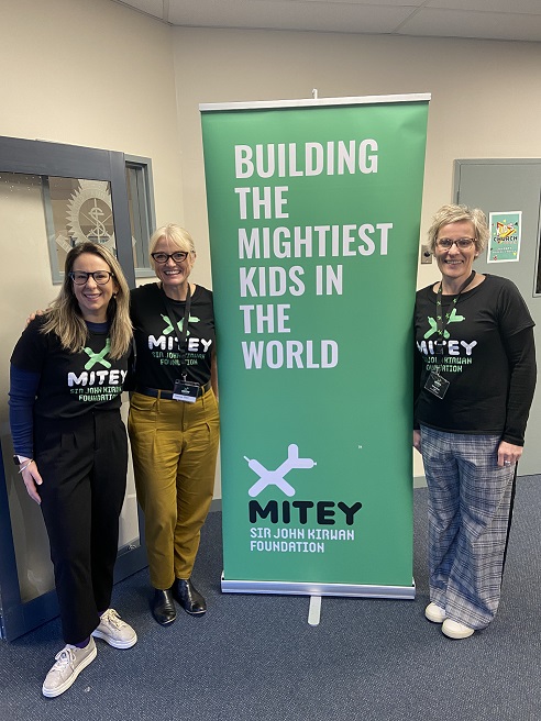 Mitey Coaches Alex Blair and Caroline Blair with Southland based Mitey Coach Belinda Brown.